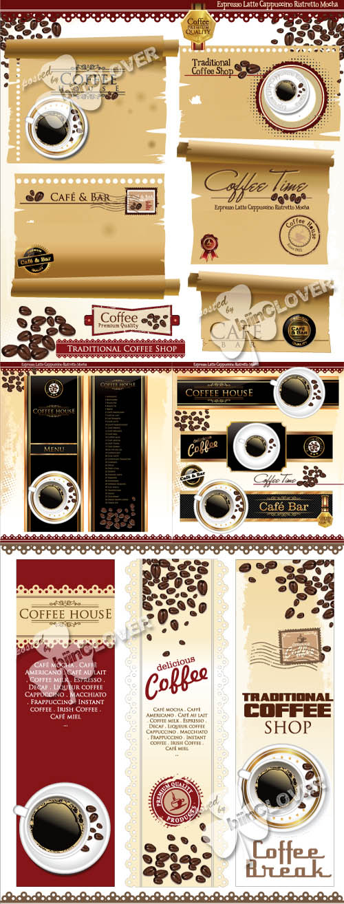Elegant coffee design elements 0340