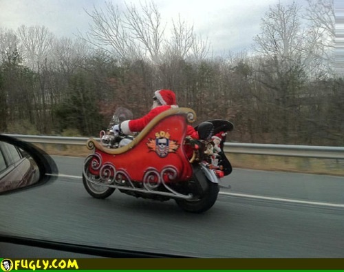 Деды Морозы (Санта Клаусы) на мотоциклах