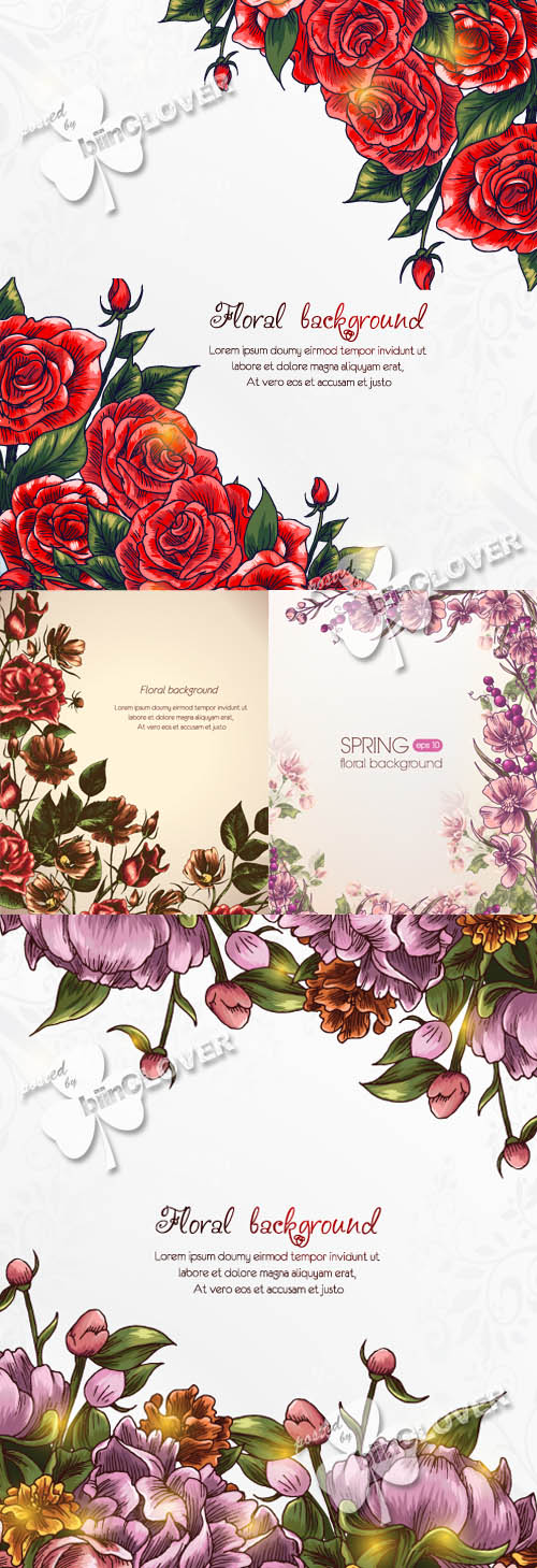 Beautiful background with flowers 0349
