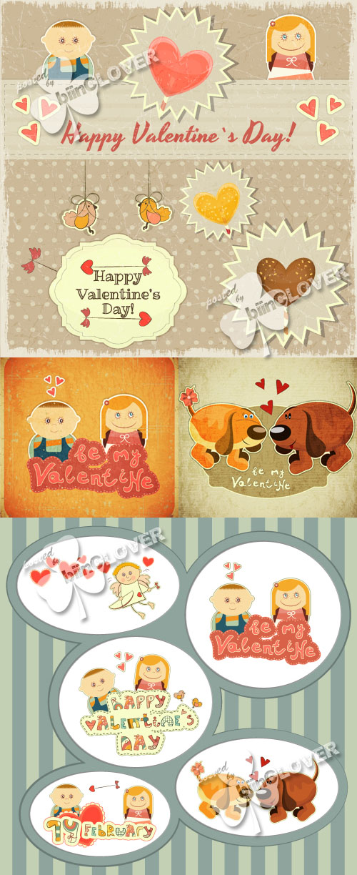 Retro Valentines Day cards 0358