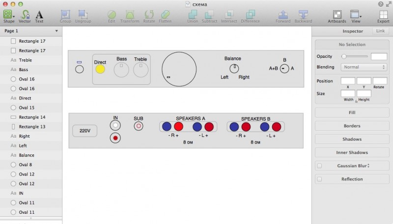 Sketch - легкий векторный редактор, для проектирования иконок и интерфейсов