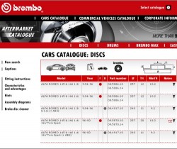 Brembo. Электронный каталог  тормозных  дисков