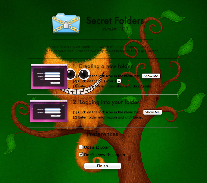 Secret Folders - работаем со скрытой папкой под паролем