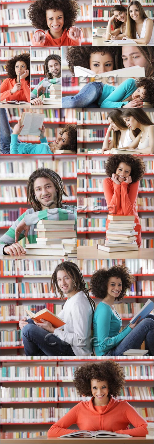 Stock photo -    / Students in library