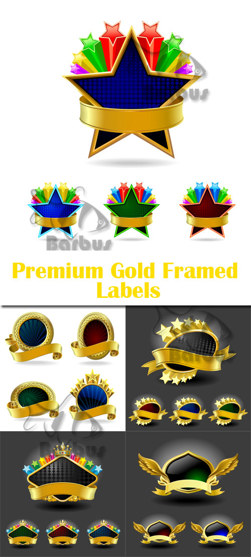 Premium Gold Framed Labels /    - 