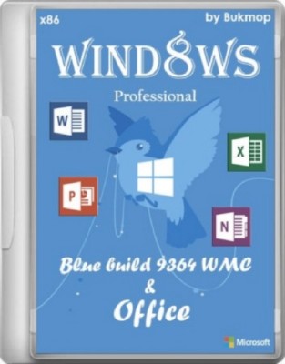 Windows 8 Pro Blue build 9364 WMC & Office by Bukmop (x86/RUS/ENG/2013)