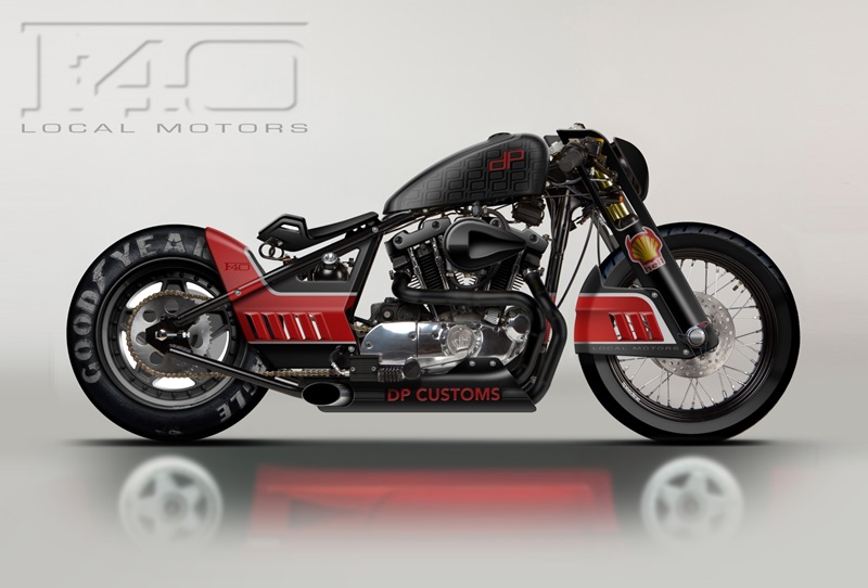 Концепт кастом-байка Harley-Davidson Ferrari F40