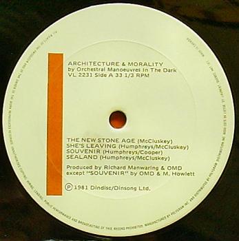 OMD (Orchestral Manoeuvres In The Dark) - Architecture & Morality (1981), Vinyl-rip, lossless, flac 24/96, wav 16/44